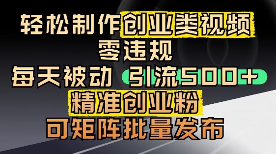 抖音引流创业粉，几分钟一个视频，非常暴力，小白直接可上手操作-星光网创