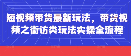 短视频带货最新玩法，带货视频之街访类玩法实操全流程-星光网创