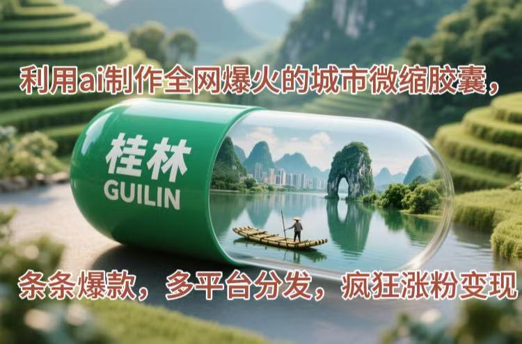 （14704期）利用ai制作全网爆火的城市微缩胶囊，条条爆款，多平台分发，疯狂涨粉变现-星光网创