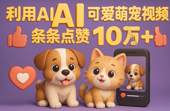 能骗过系统的AI萌宠视频制作全攻略：从0到 2W粉的爆款密码-星光网创