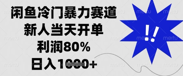 闲鱼冷门暴力赛道，新人当天开单，利润80%，日入1k+【揭秘】-星光网创