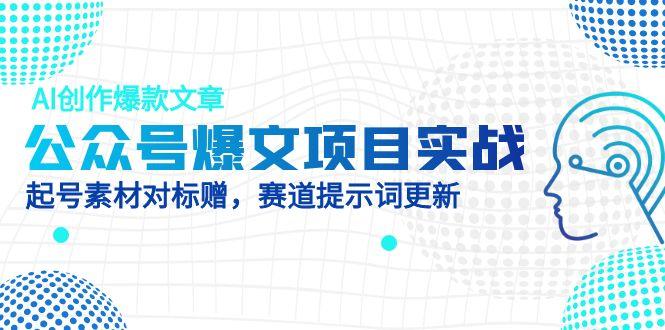 （14709期）公众号爆文项目实战，AI创作爆款文章，起号素材对标赠（附赛道AI提示词）-星光网创