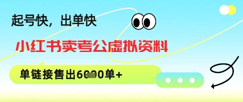 小红书卖考公虚拟资料，1单3.9-19.9，单链接销量上千单-星光网创