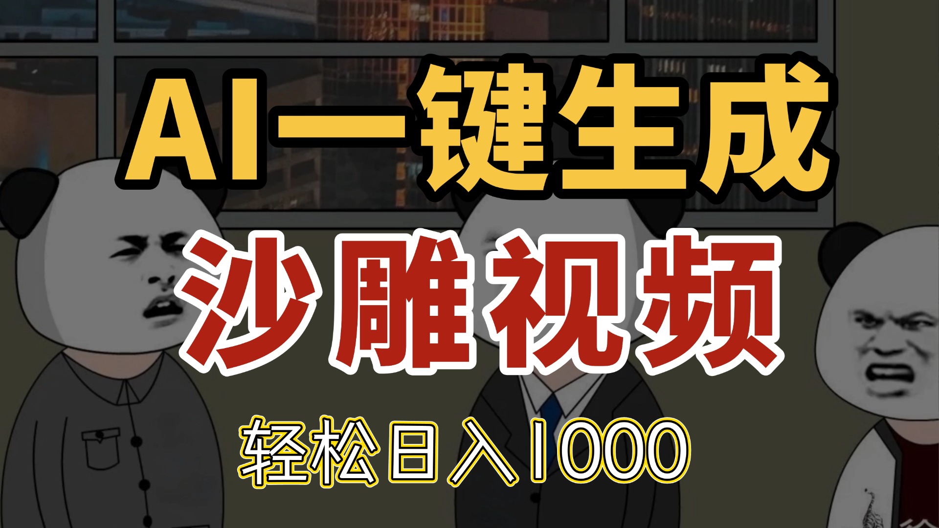 （14756期）AI一键生成沙雕视频，一条视频千万播放，轻松日入1000-星光网创