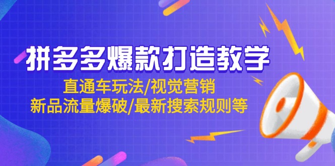（14681期）拼多多爆款打造教学：直通车玩法/视觉营销/新品流量爆破/最新搜索规则等-星光网创