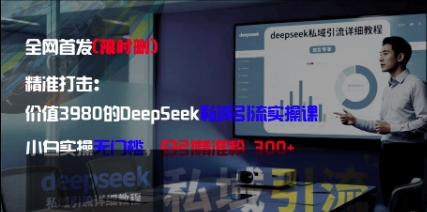 精准打击：价值3980的DeepSeek私域引流实操课，小白实操无门槛，日引精准粉300+-星光网创