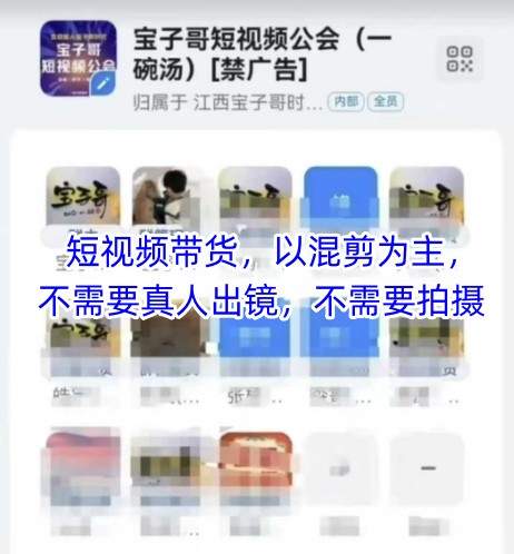 宝子哥头部团队短视频带货，以混剪为主，不需要真人出镜，不需要拍摄-星光网创